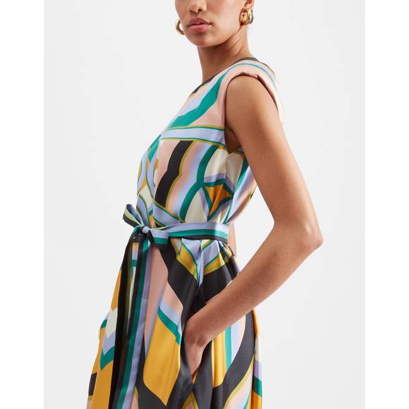 NEW LA DOUBLEJ san carlo dress in macro plates placed arancio - Picture 3 of 5